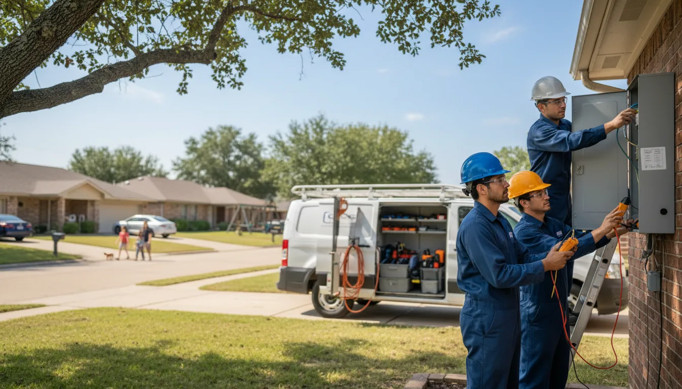 Certified electrician providing emergency electrical services in Whitewright, TX